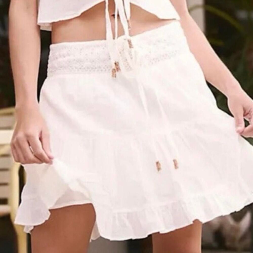 Free-people Women's White Skirt